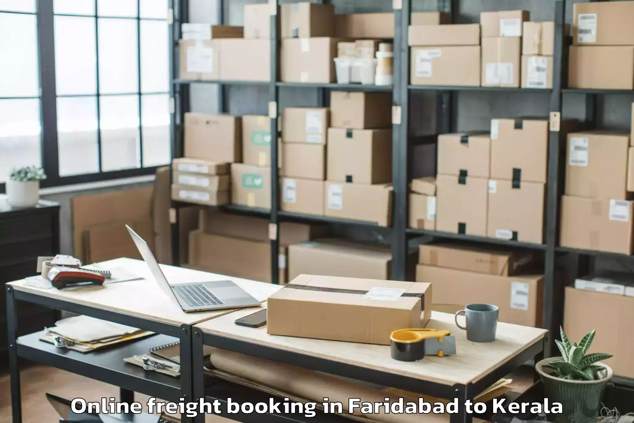 Trusted Faridabad to Piravam Online Freight Booking